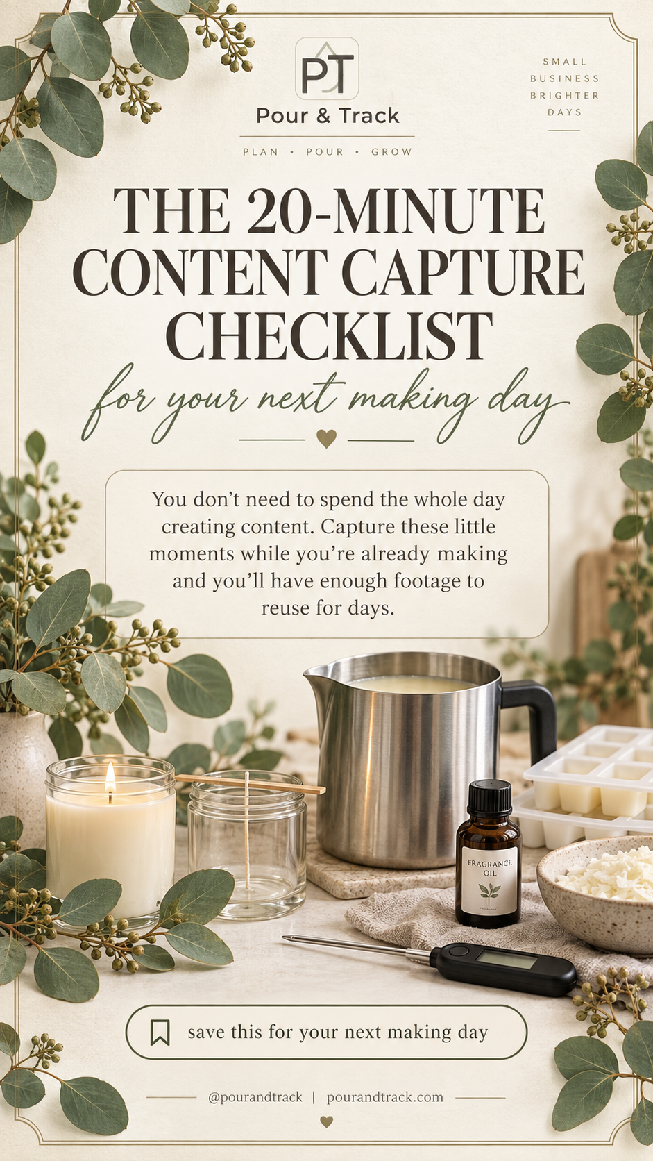 The 20-minute content capture checklist for your next making day