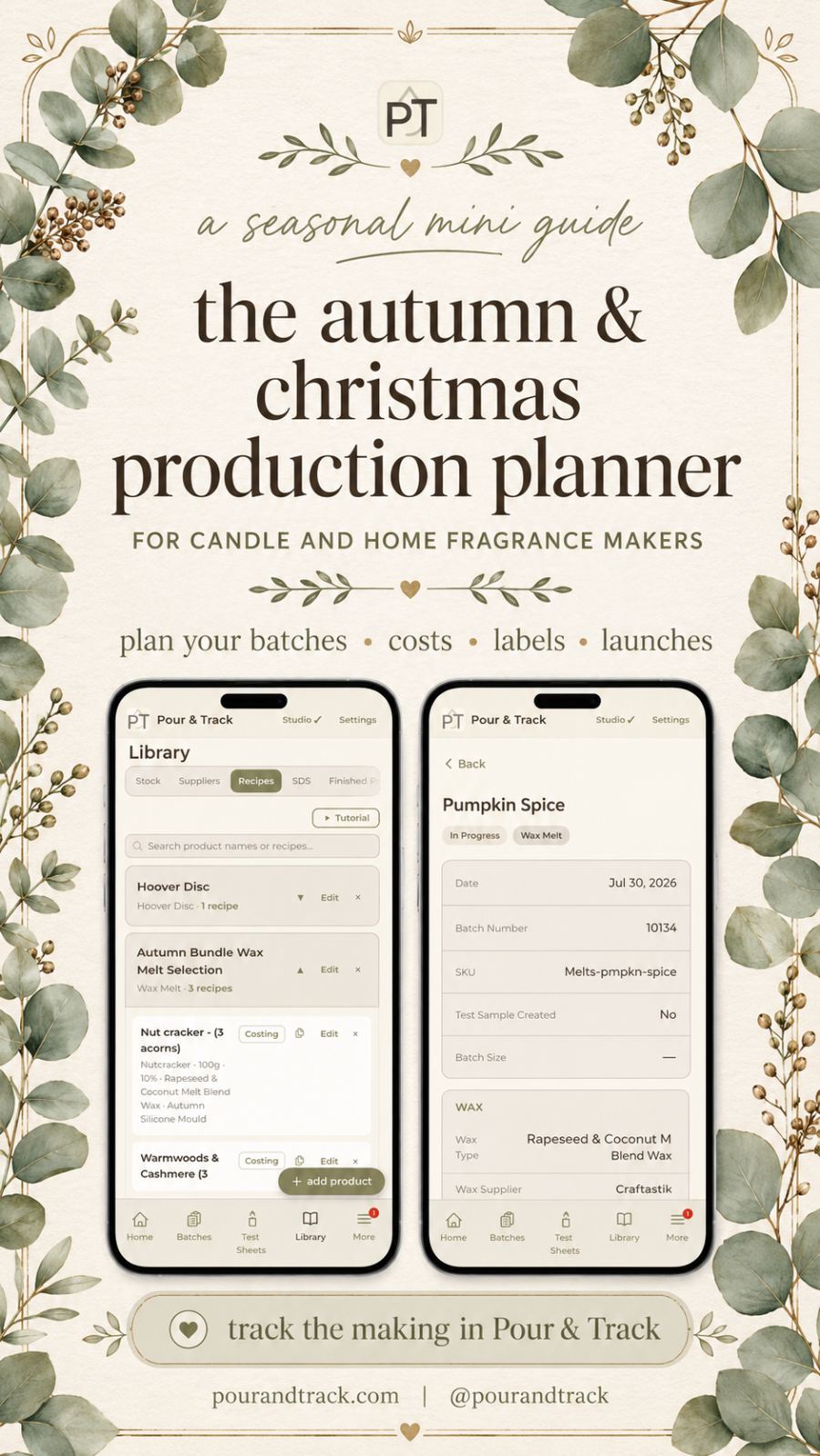 The autumn and christmas production planner