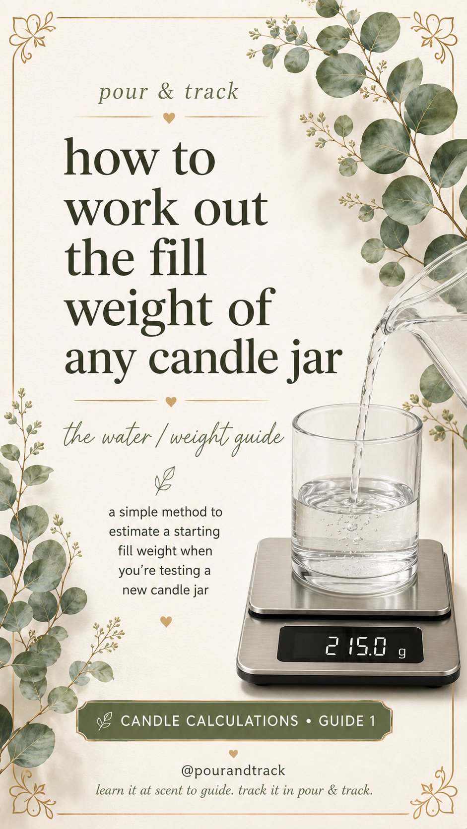 How to work out the fill weight of any candle jar