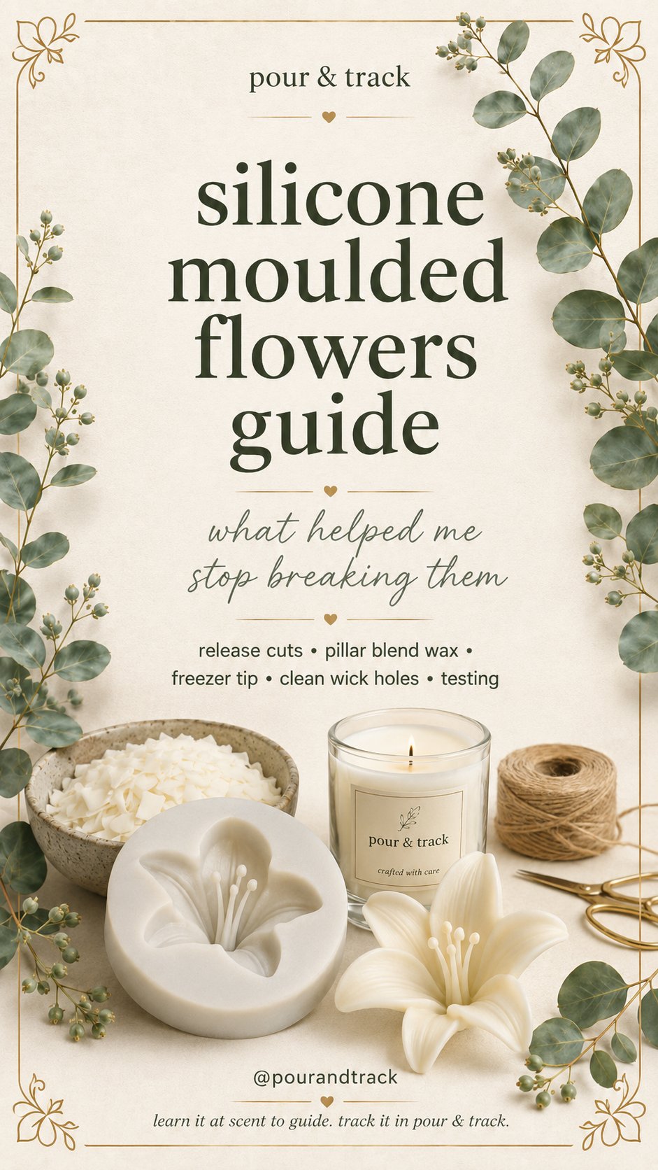 Silicone moulded flowers guide