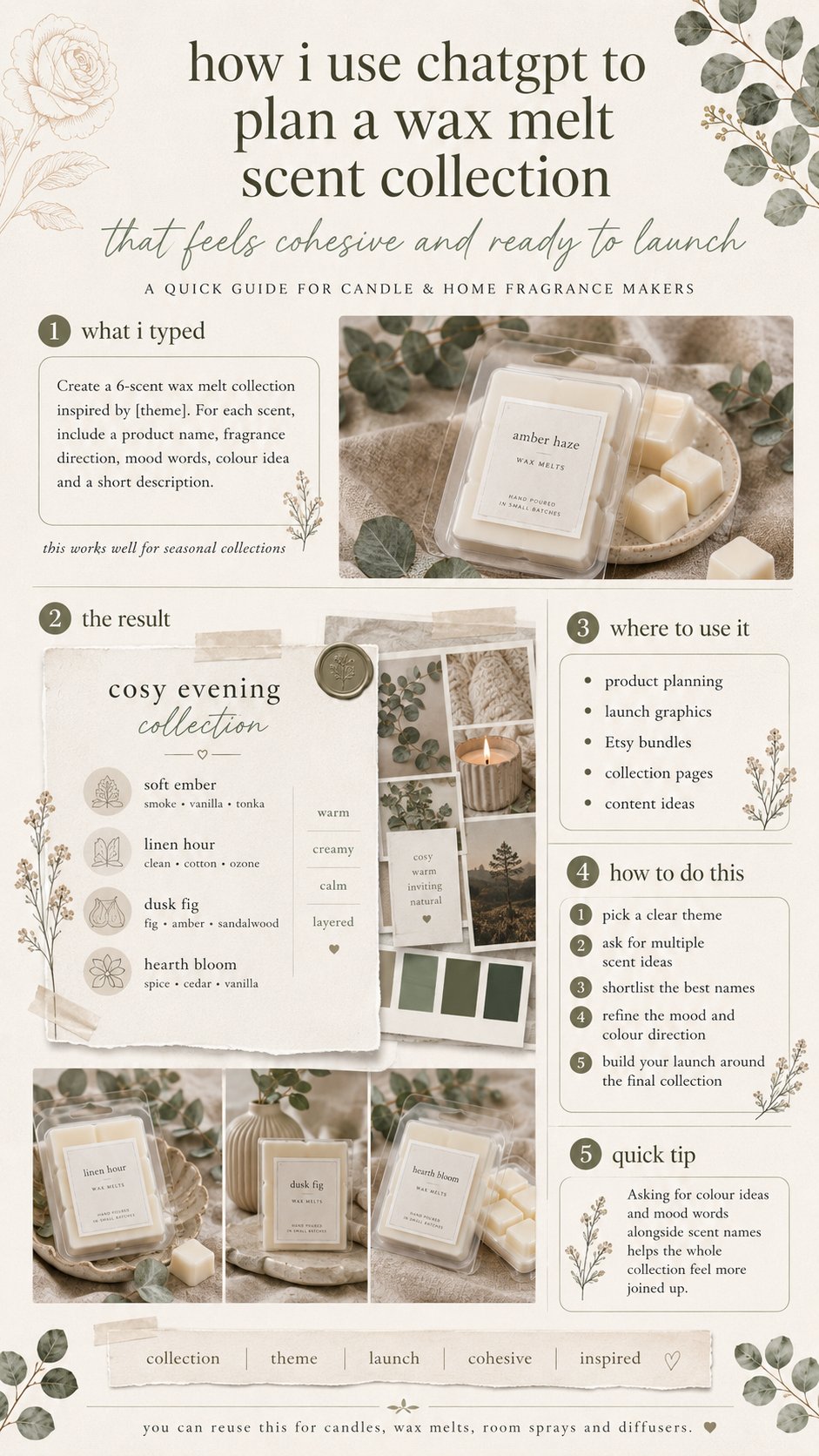 Plan a wax melt scent collection