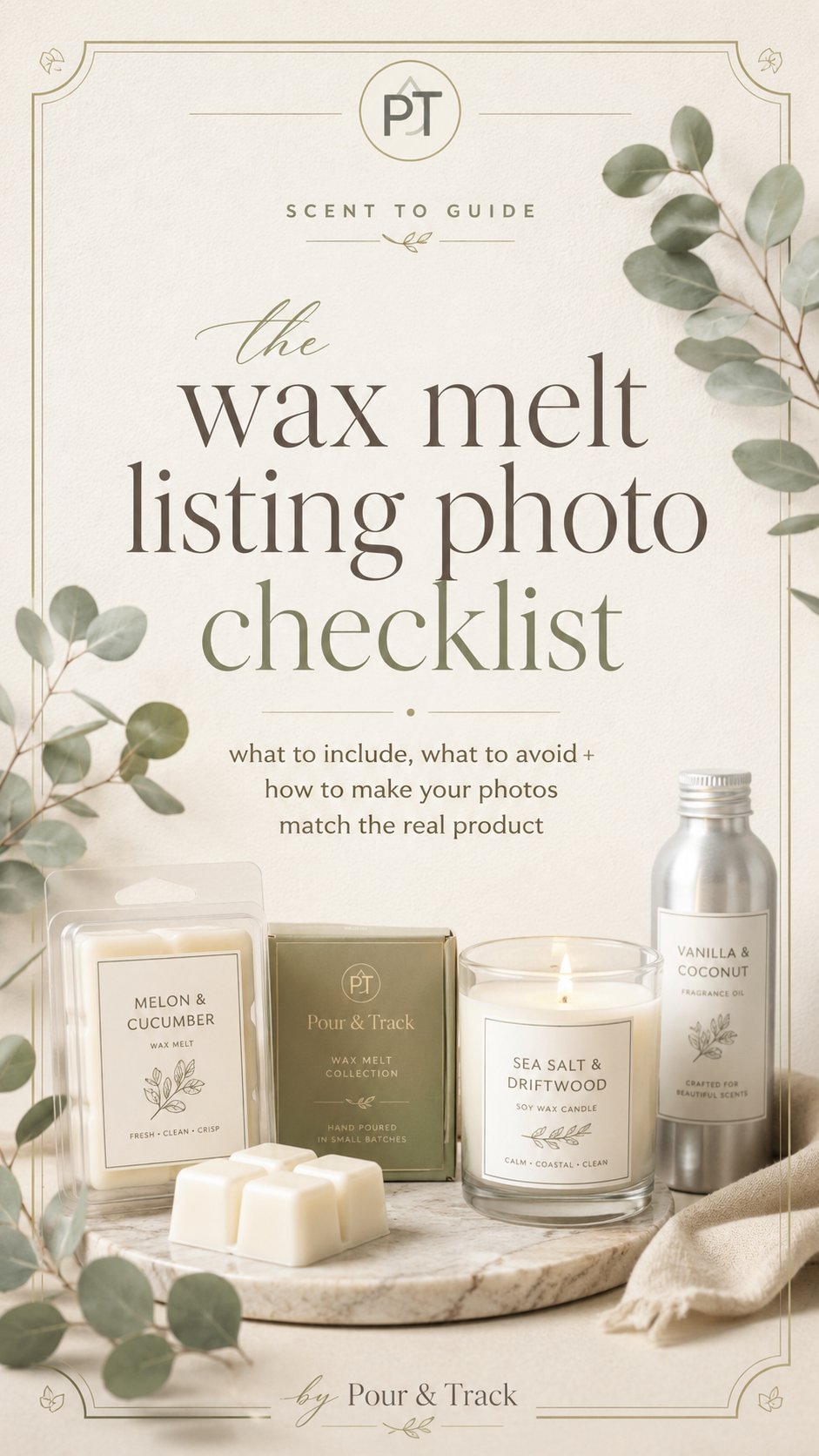 Wax melt listing photo checklist